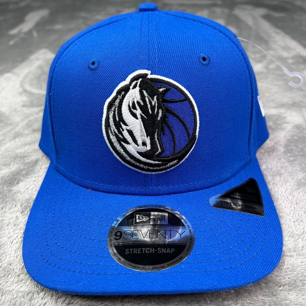 New Era Dallas Mavericks NBA Blue Logo 9Seventy Stretch Snap Adjustable Hat Cap